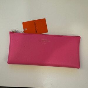 Delfonics Quitterie Pen & Pencil Case: 7.2 in. x 3.3 in. Hot Pink